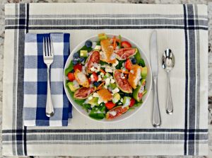 Summer Fruit and Fresh Fig with chicken salad